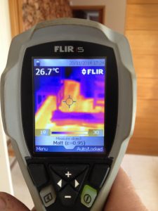 Thermal Imaging Camera shows any heat loss points