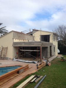 Building extension - during, Menorca